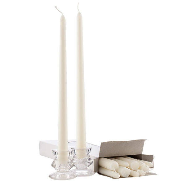Box of 12 White Taper Candles 12 Inch Candles A Candle Co