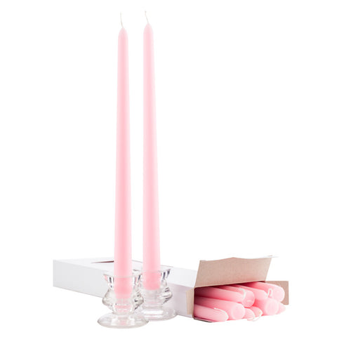 Pink 12 Inch Taper Candles