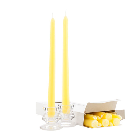 Yellow Ten Inch Taper Candles