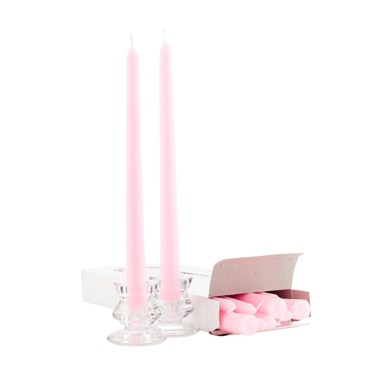 Pink 10 Inch Taper Candles