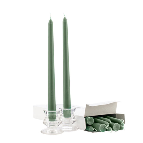 Green 10 Inch Taper Candles