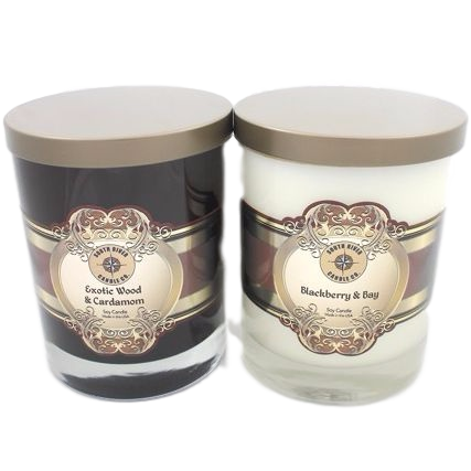 Luxury Soy Candle in Amber or Clear Glass