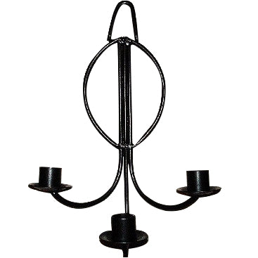 Wall Sconce for 3 Taper Candles - Pewter Finish
